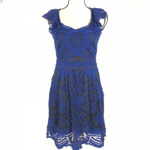Anthropologie Barachi Blue Lace Dress Sz. 12P